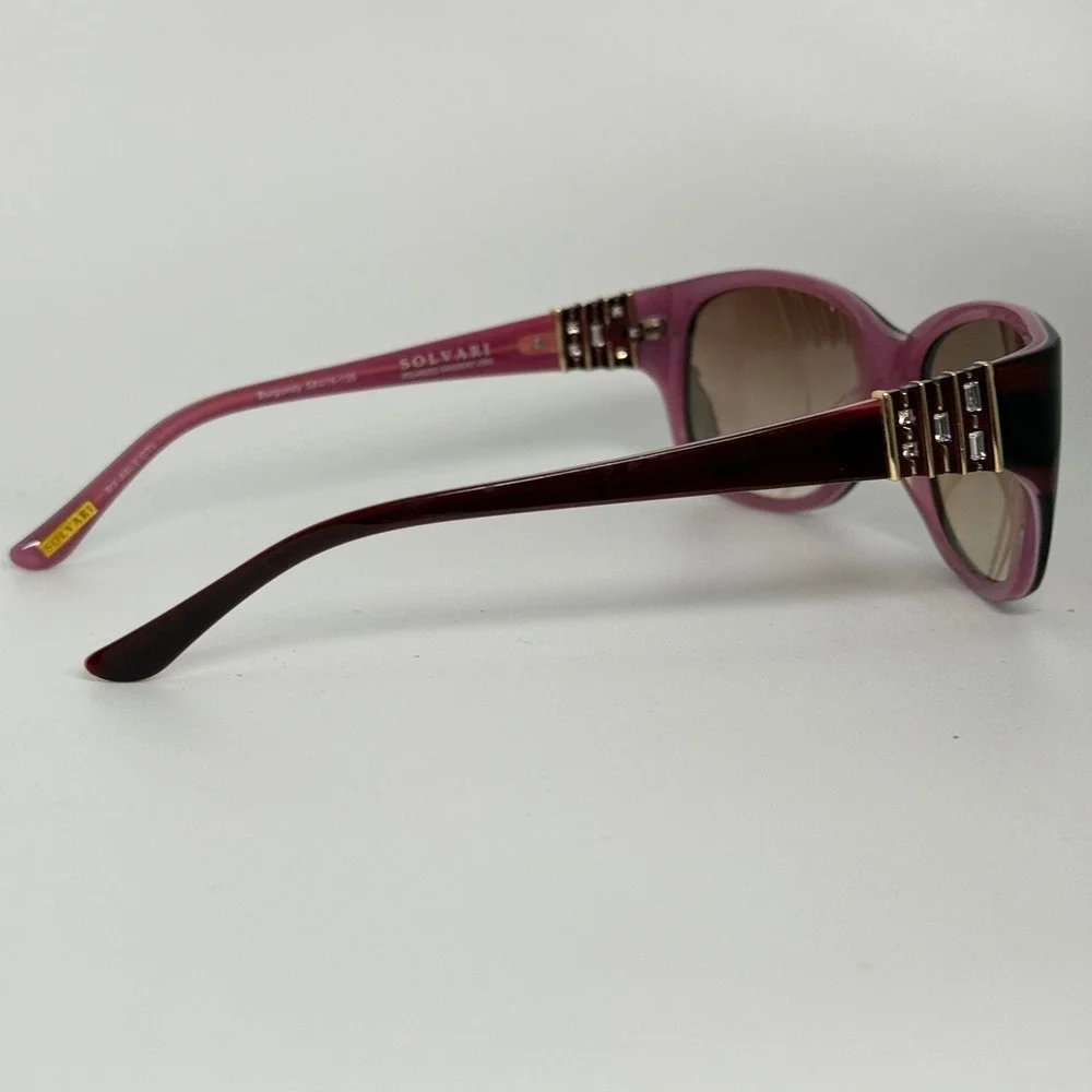Solvari Vienna Burgundy Polarized‎ Gradient Sunglasses 58-16-135 Detail 22246